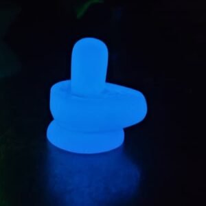 Glowing Shivalinga Small(blue)-2.5inch