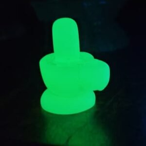 Glowing Shivalinga Small(green)-2.5inch