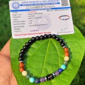 Karungali with Double Seven chakra Bracelet-6mm