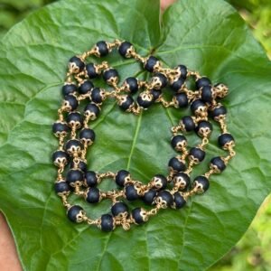 Karungali Panchaloha(impon) Flower Cap Mala-6mm