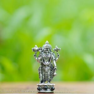 Lord Vishnu Silver Finish Idol for Home