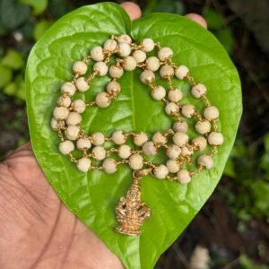 Tulasi Panchaloha(impon) Mala With Ayyappa Dollar 8mm