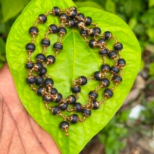 Karungali Panchaloha(impon) Flower Cap Mala-8mm