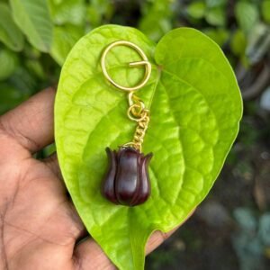 Red Sandalwood Flower Keychain