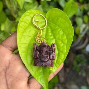 Red Sandalwood Ganesh Keychain