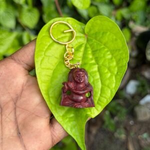 Red Sandalwood Krishna Keychain