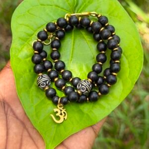 Karungali Design Mala with Om Pendant