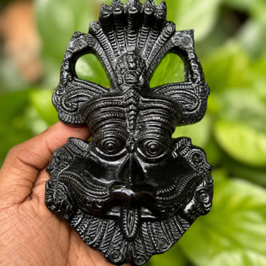 Black Tourmaline Kirtimukha Protection Wall Hanging